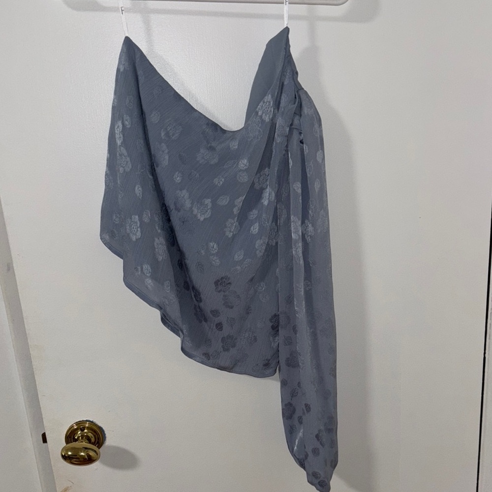 Blue One Shoulder Shirt